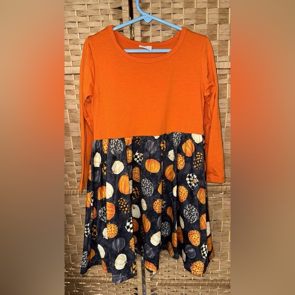Orange and Black Pumpkin Dress - Picture 1 of 1